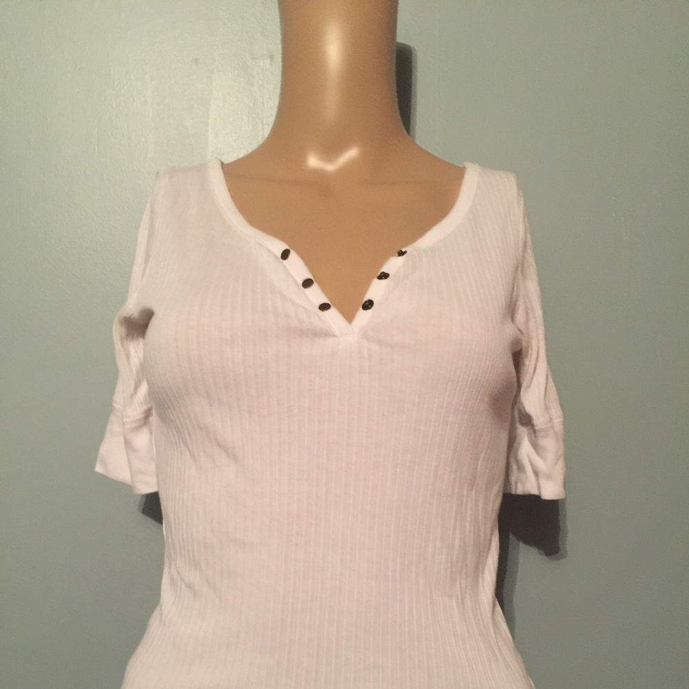 Energie Large White Women's Cotton Blouse Top